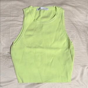 Zara Bright Lime Green Tank Top